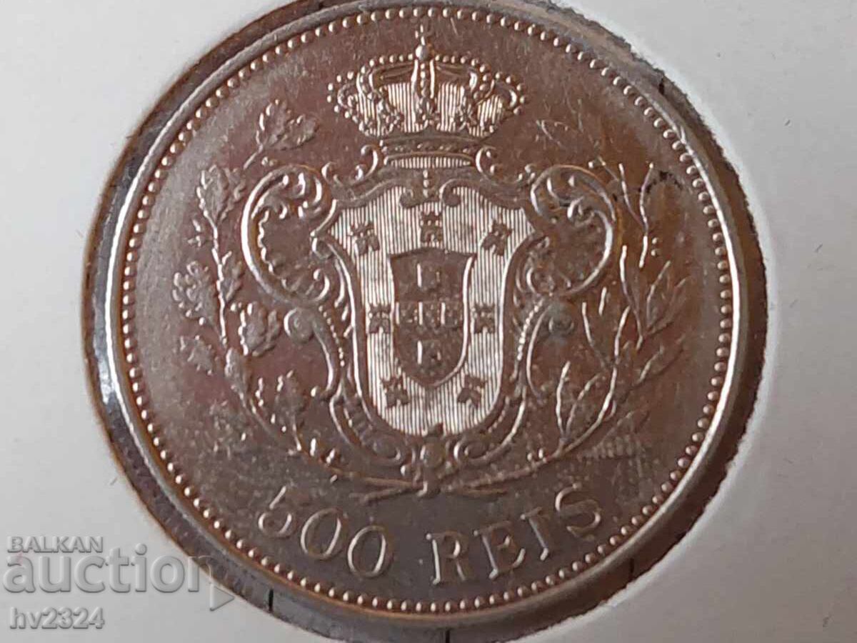 Πορτογαλία 500 ρέις, 1908