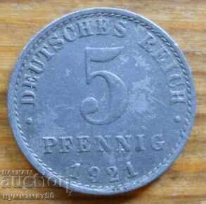 5 пфенига 1921 г. - Германия ( A ) 5 пфенига 1921 г. - Германия ( A )