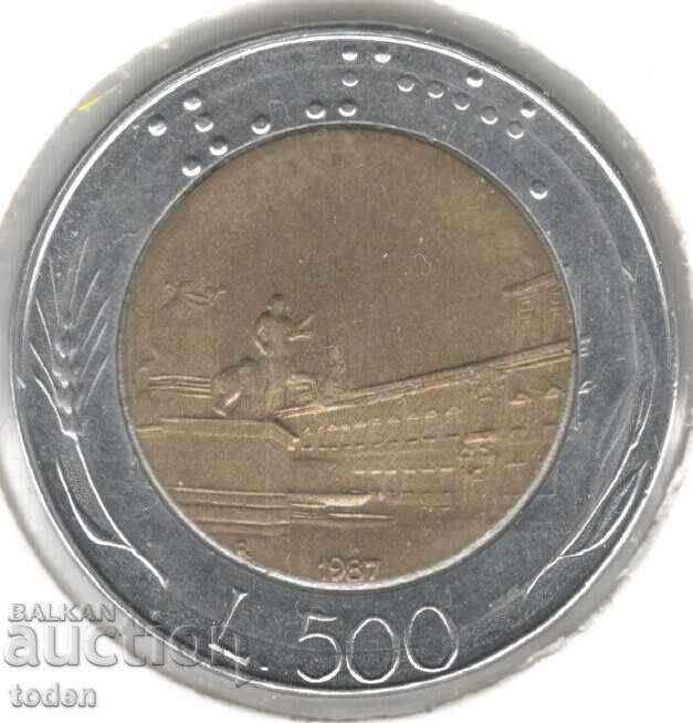 Italia - 500 Lire - 1987 R - KM# 111 Italia - 500 Lire - 1987 R - KM# 111