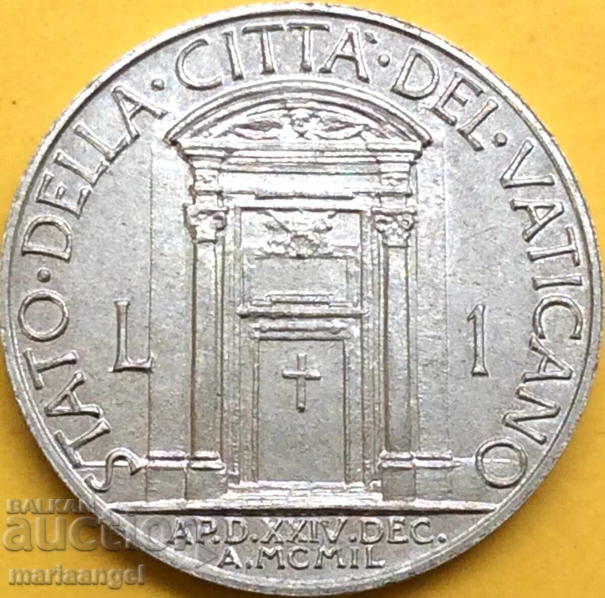 Licitație 1 liră 1950 Vatican Pius al XII-lea - destul de rară