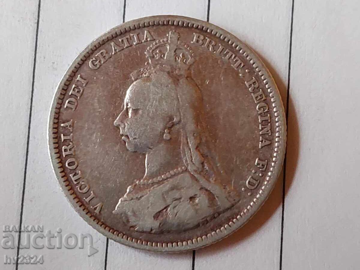 Ηνωμένο Βασίλειο 6 πένες 1887 με τιμή € 25.00 | 48.90 BGN