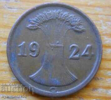 2 pfennig 1924 - Germania ( G ) reichspfennig cu preț € 1.02 | 1.99 BGN