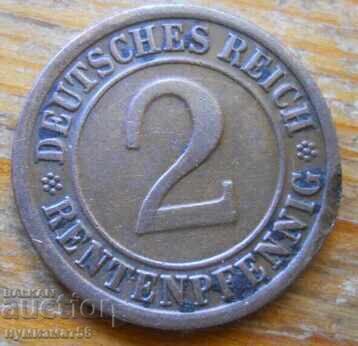 2 пфенигa 1924 г. - Германия ( J ) rentenpfennig 2 пфенигa 1924 г. - Германия ( J ) rentenpfennig