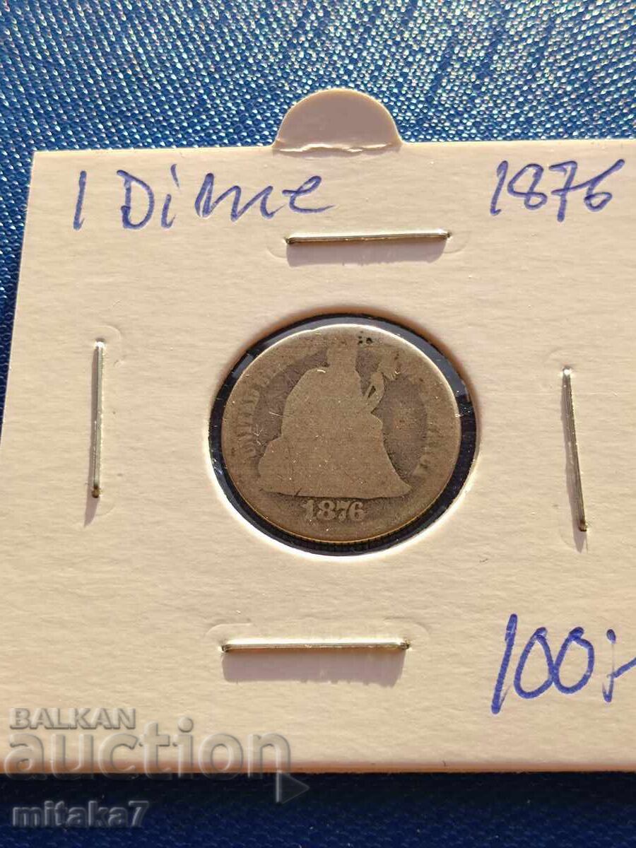 1 δάιμ 1876 έτους, ΗΠΑ