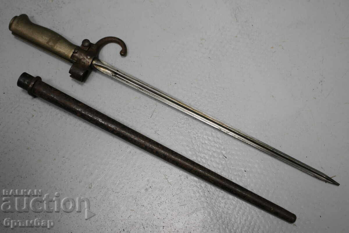 Rare franțuzesc baionetă Lebel M1886, original scurtat - 5