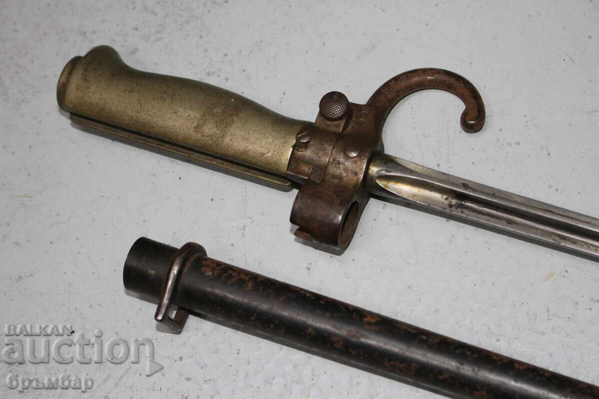 Rare franțuzesc baionetă Lebel M1886, original scurtat - 6