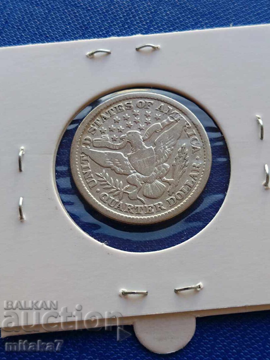 1/4 dolar 1898, SUA cu preț € 24.54 | 48.00 BGN
