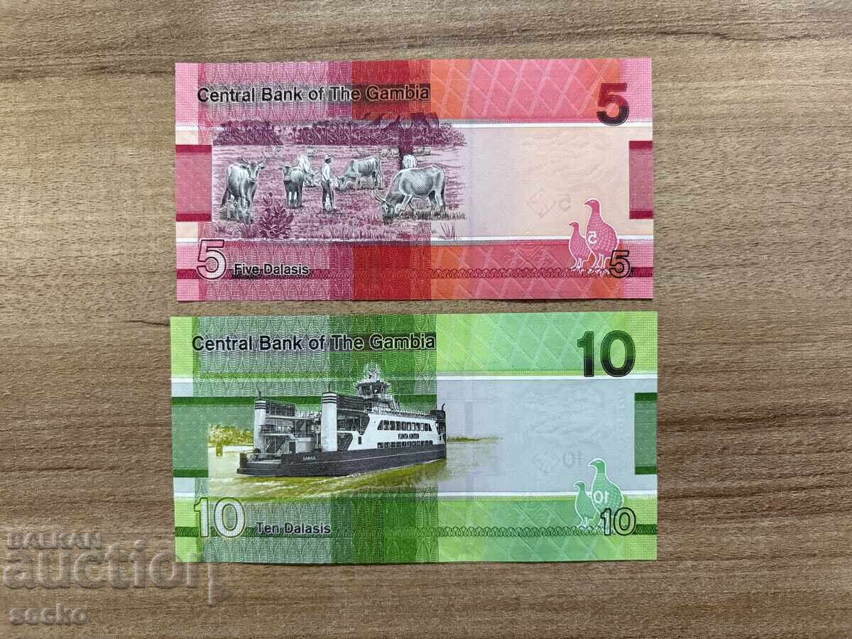 Δημοπρασία Παρτίδα τραπεζογραμματίων Γκάμπια 5-200 ντάλασι (2023) UNC