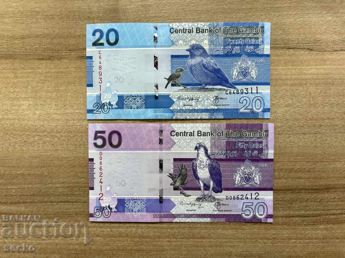 Παράδοση Παρτίδα τραπεζογραμματίων Γκάμπια 5-200 ντάλασι (2023) UNC
