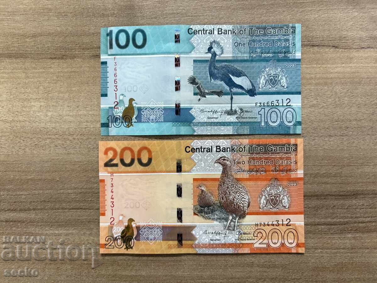 Παρτίδα τραπεζογραμματίων Γκάμπια 5-200 ντάλασι (2023) UNC - 6