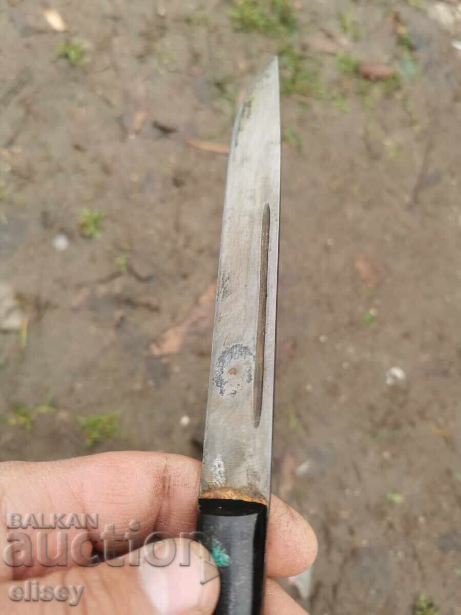 Cuțit vechi de măcelar Gabrovo cu teacă originală - 5