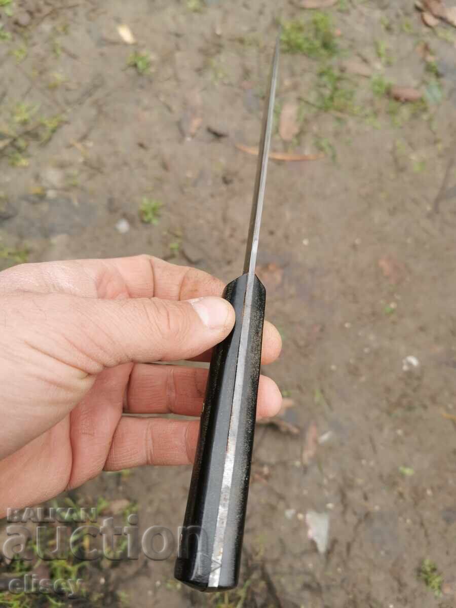 Cuțit vechi de măcelar Gabrovo cu teacă originală - 6