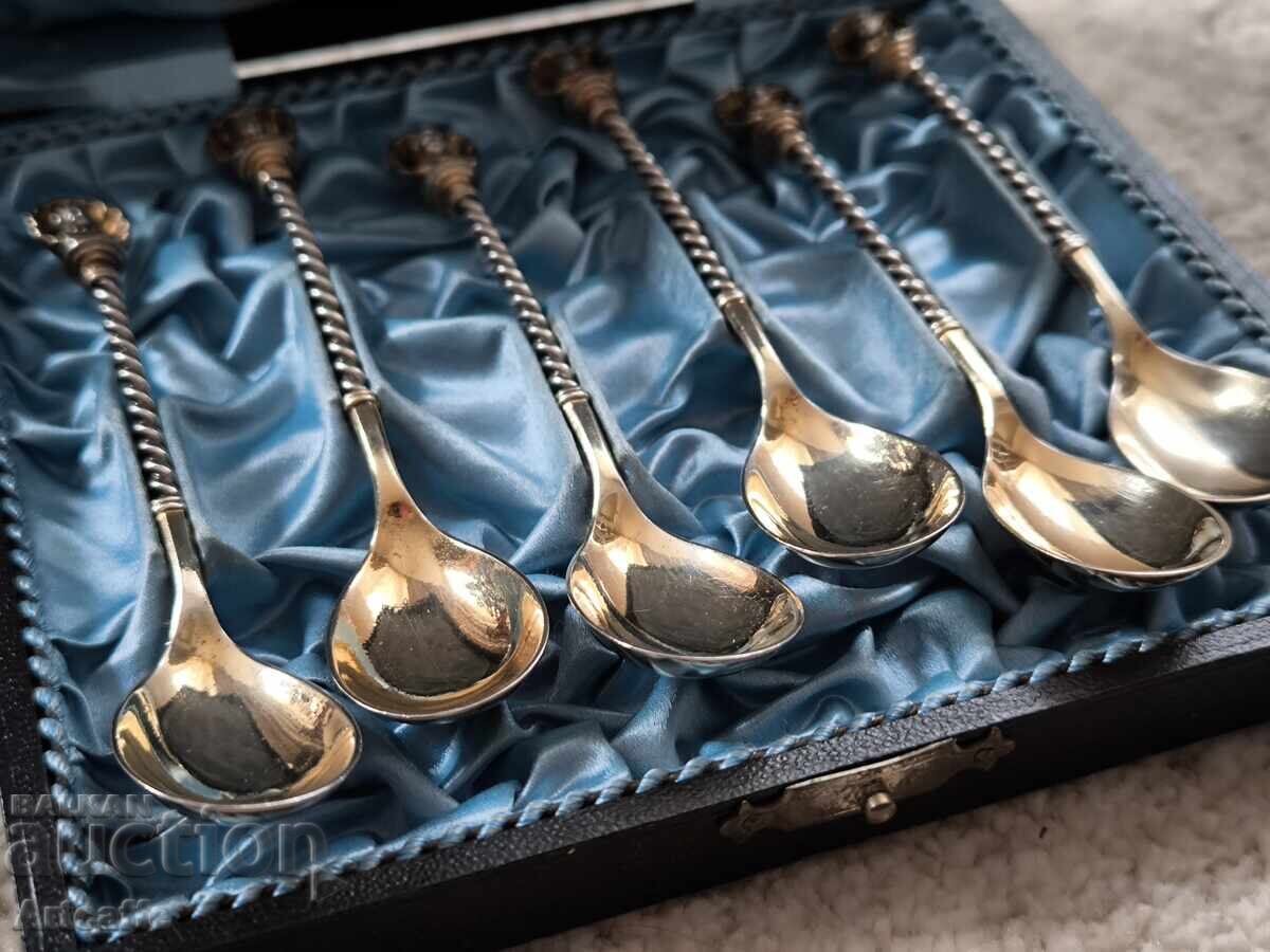 Сребърни лъжички, изработени от висококачествено сребро 800 - 6