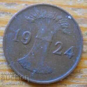 1 pfennig 1924 - Γερμανία ( A ) rentenpfennig με τιμή € 0.77 | 1.51 BGN