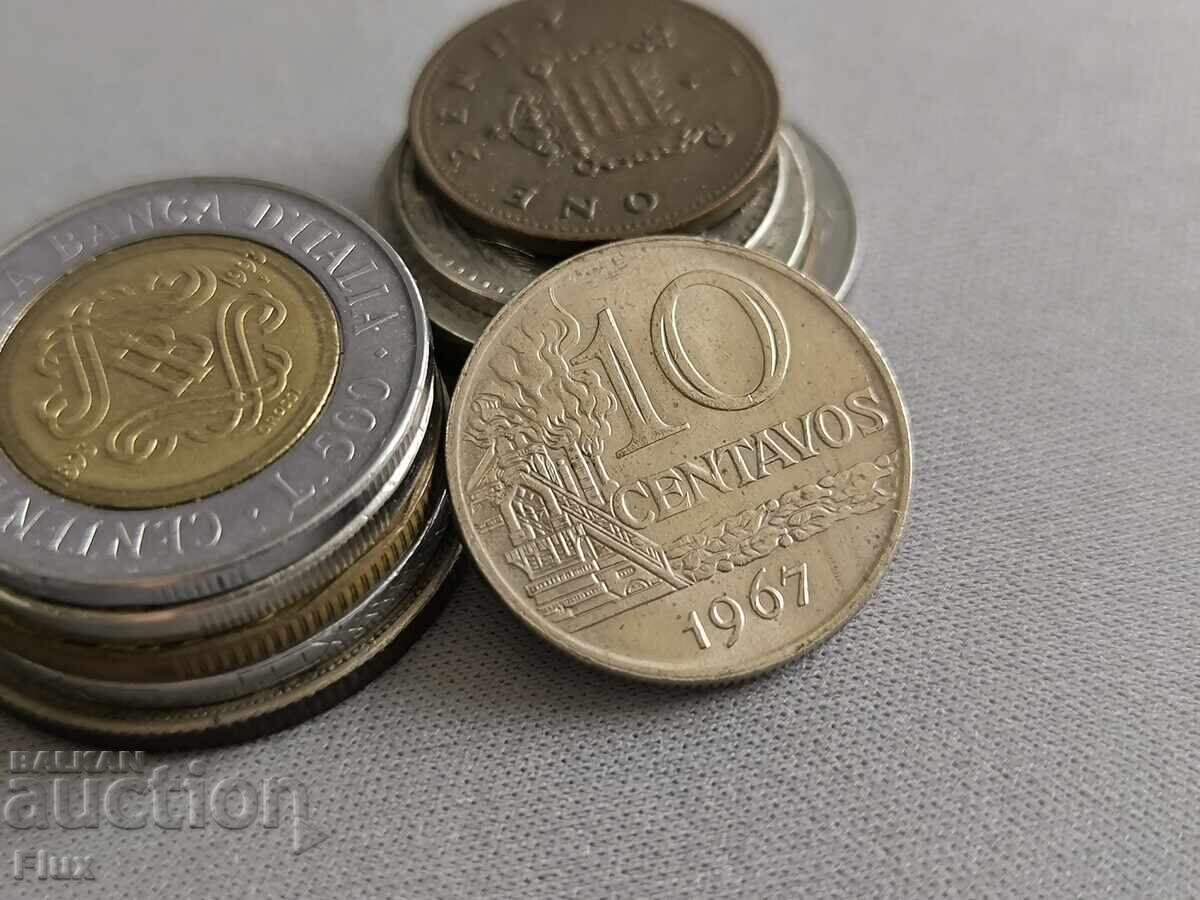 Νόμισμα - Βραζιλία - 10 Σεντάβος | 1967
