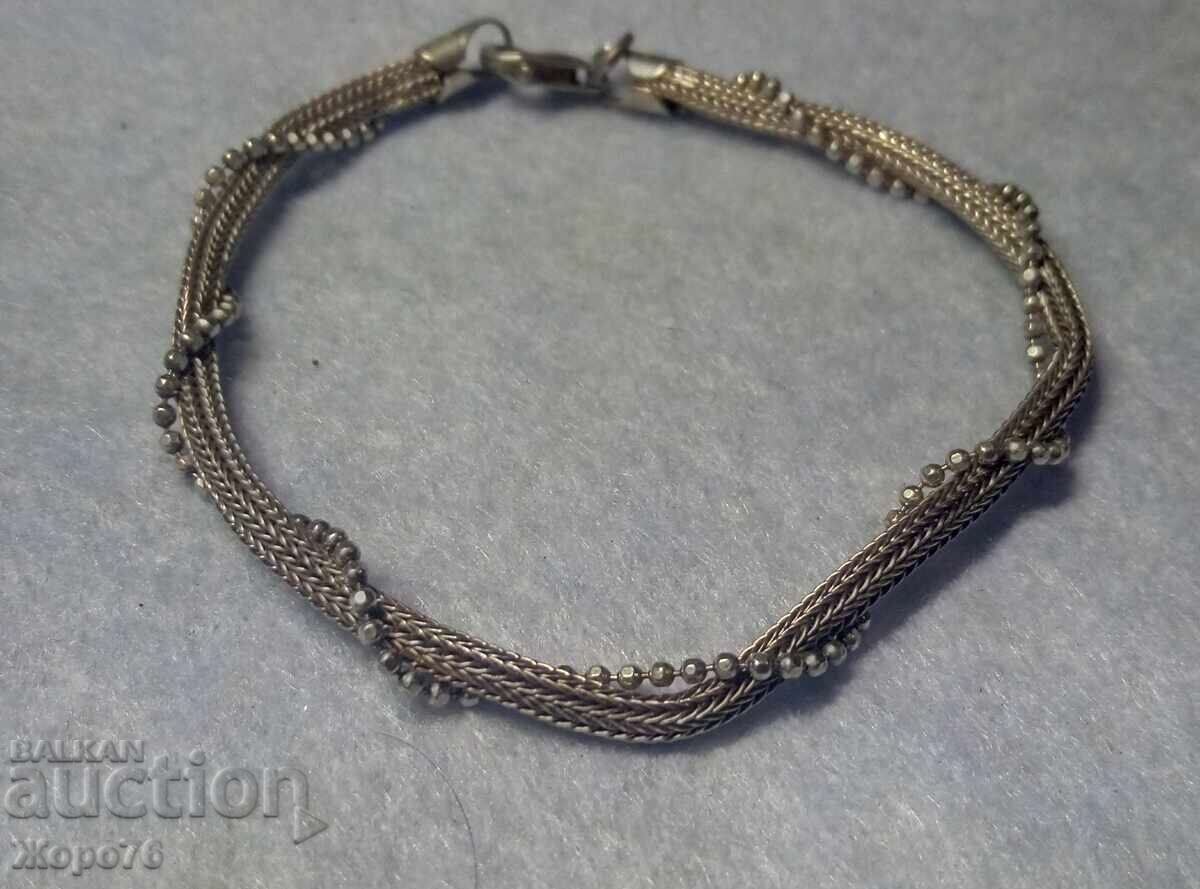 Licitație Brățară din argint de marcă Argint 925 ITALY cu AURIRE Albă