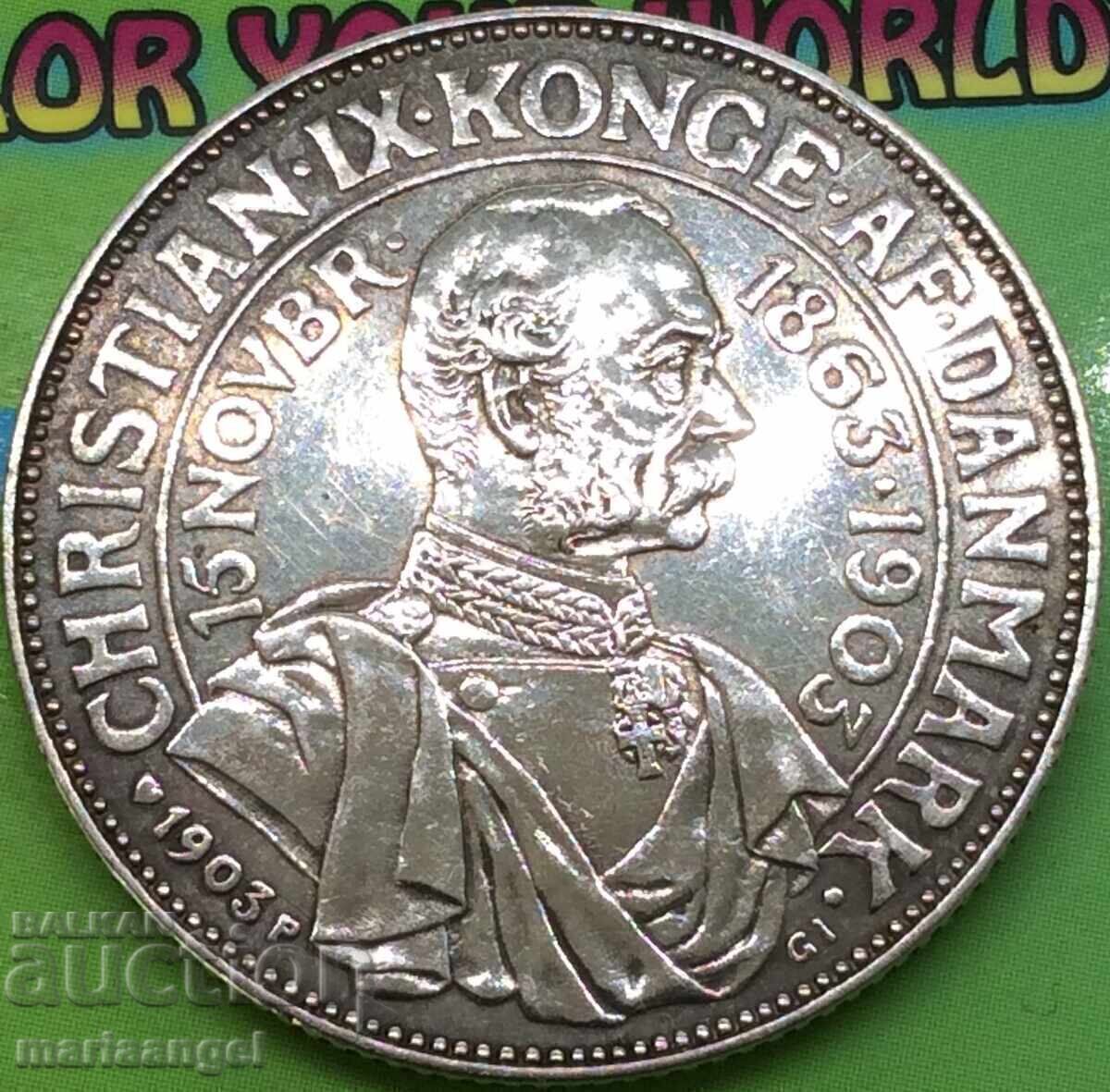 2 κορώνες 1903 Δανία Χριστιανός IX ασήμι - 7 2 κορώνες 1903 Δανία Χριστιανός IX ασήμι - 7