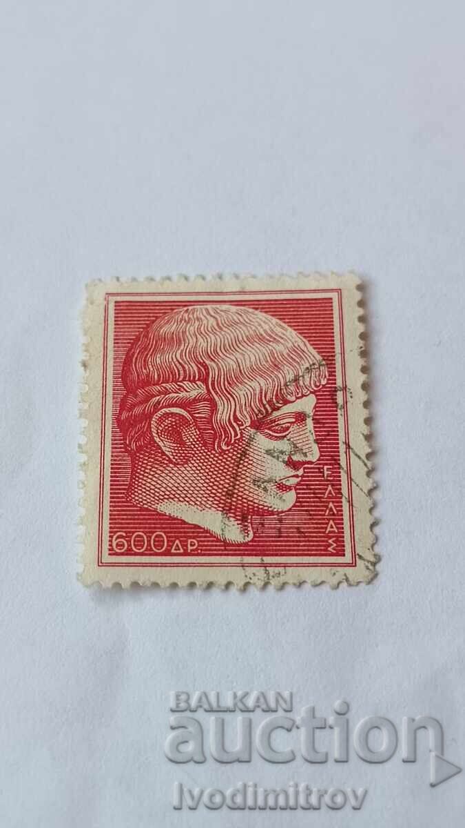 Пощенска марка Гърция 600 драхми