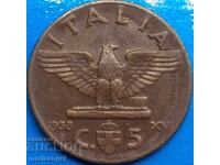 1938 5 чентесими Италия Орел бронз
