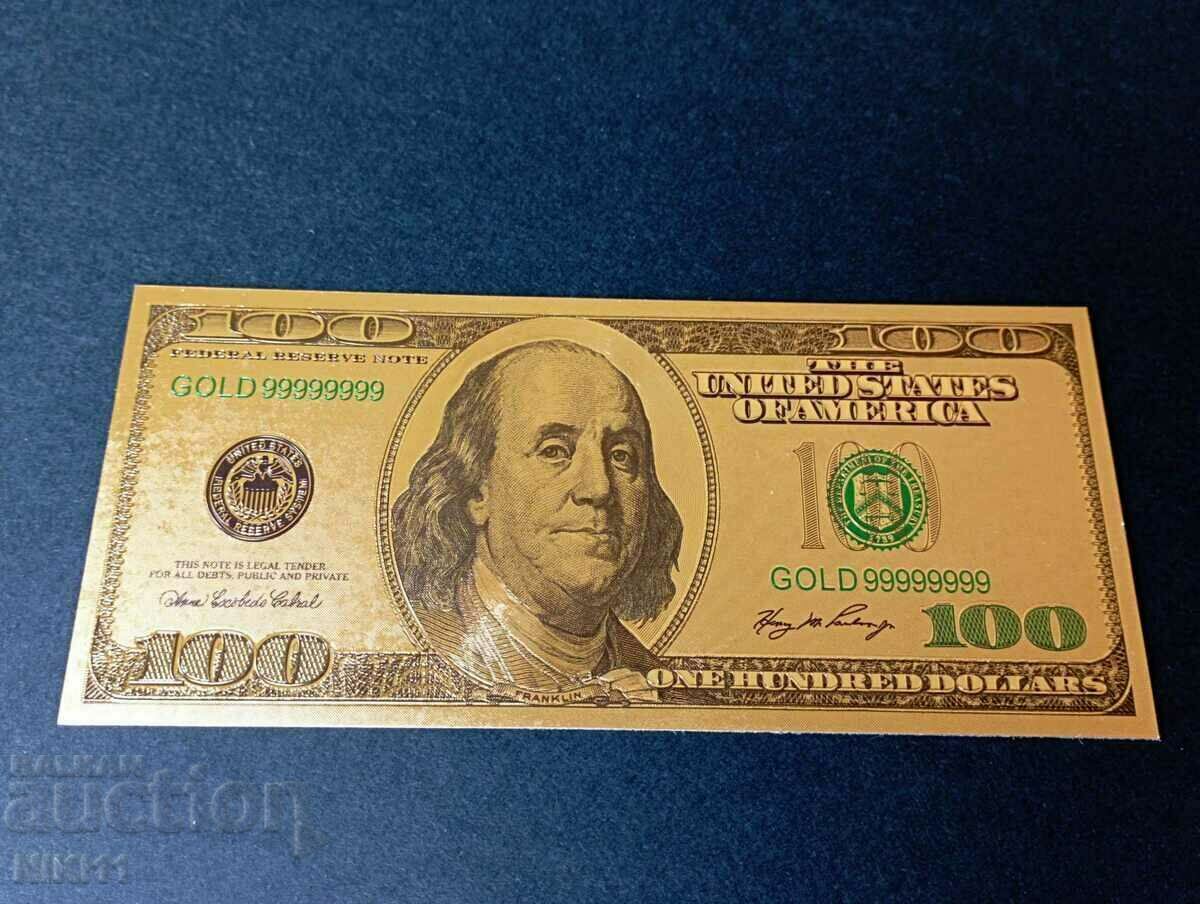 Bancnota 100 de dolari SUA 2003 dolar de aur America
