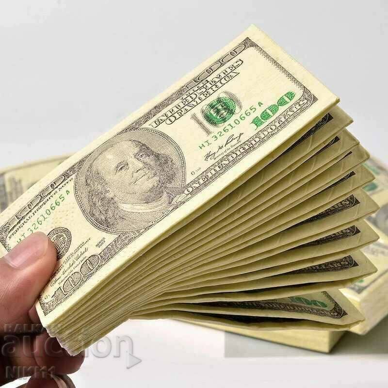 Handkerchiefs 100 dollar bill, dollars
