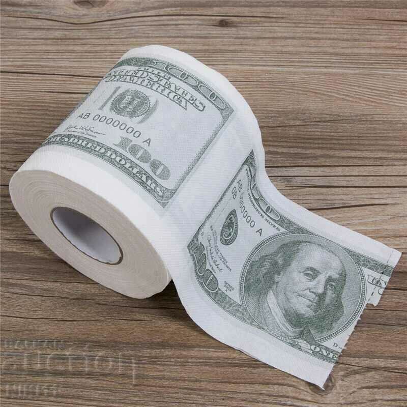 Toilet paper dollars, 100 dollar bill, dollars with price € 6.14 | 12.01 BGN Toilet paper dollars, 100 dollar bill, dollars with price € 6.14 | 12.01 BGN