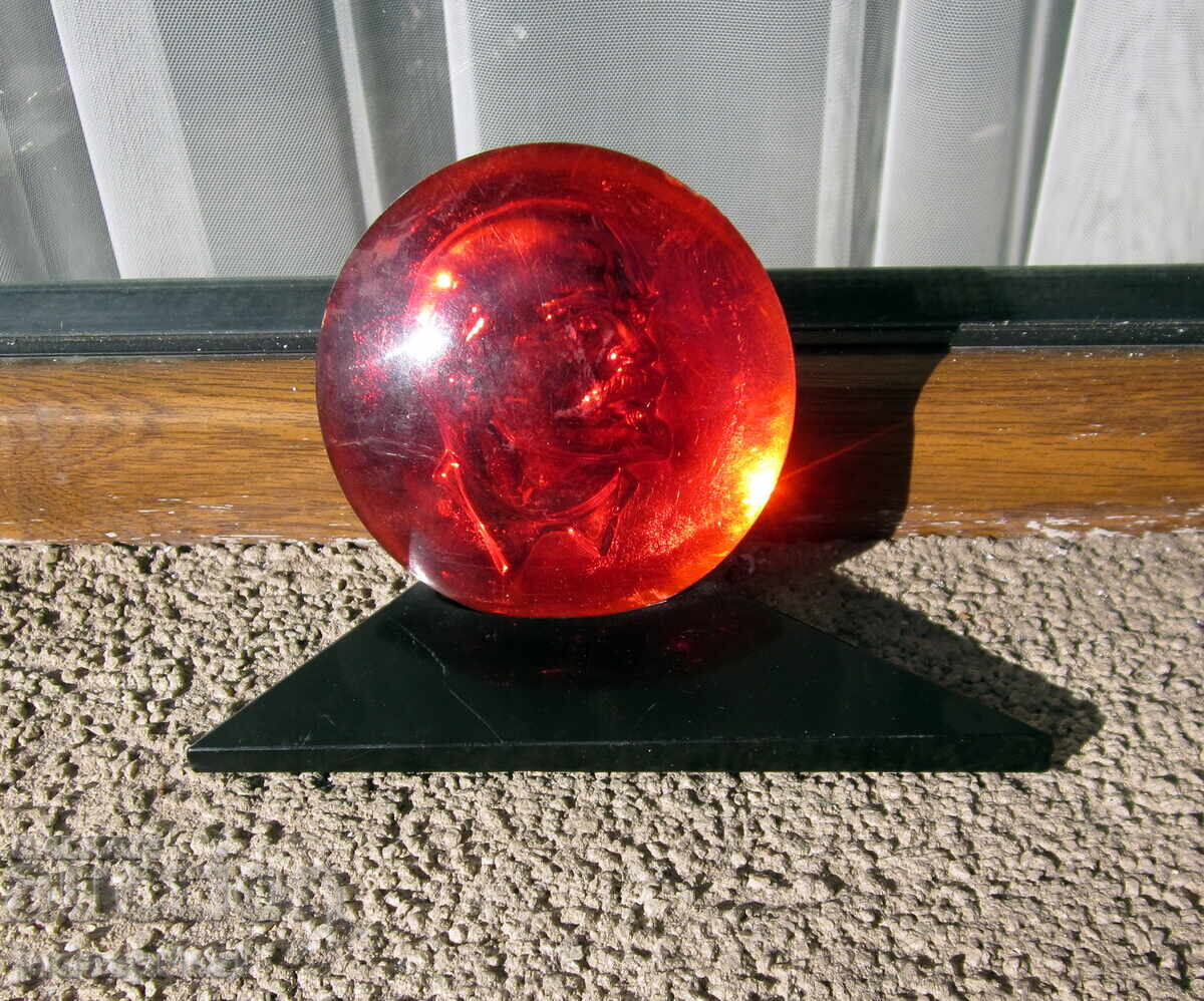 Ρωσικό Σοβιετικό επιτραπέζιο μπακελιτικό ανάγλυφο με προτομή του Λένιν