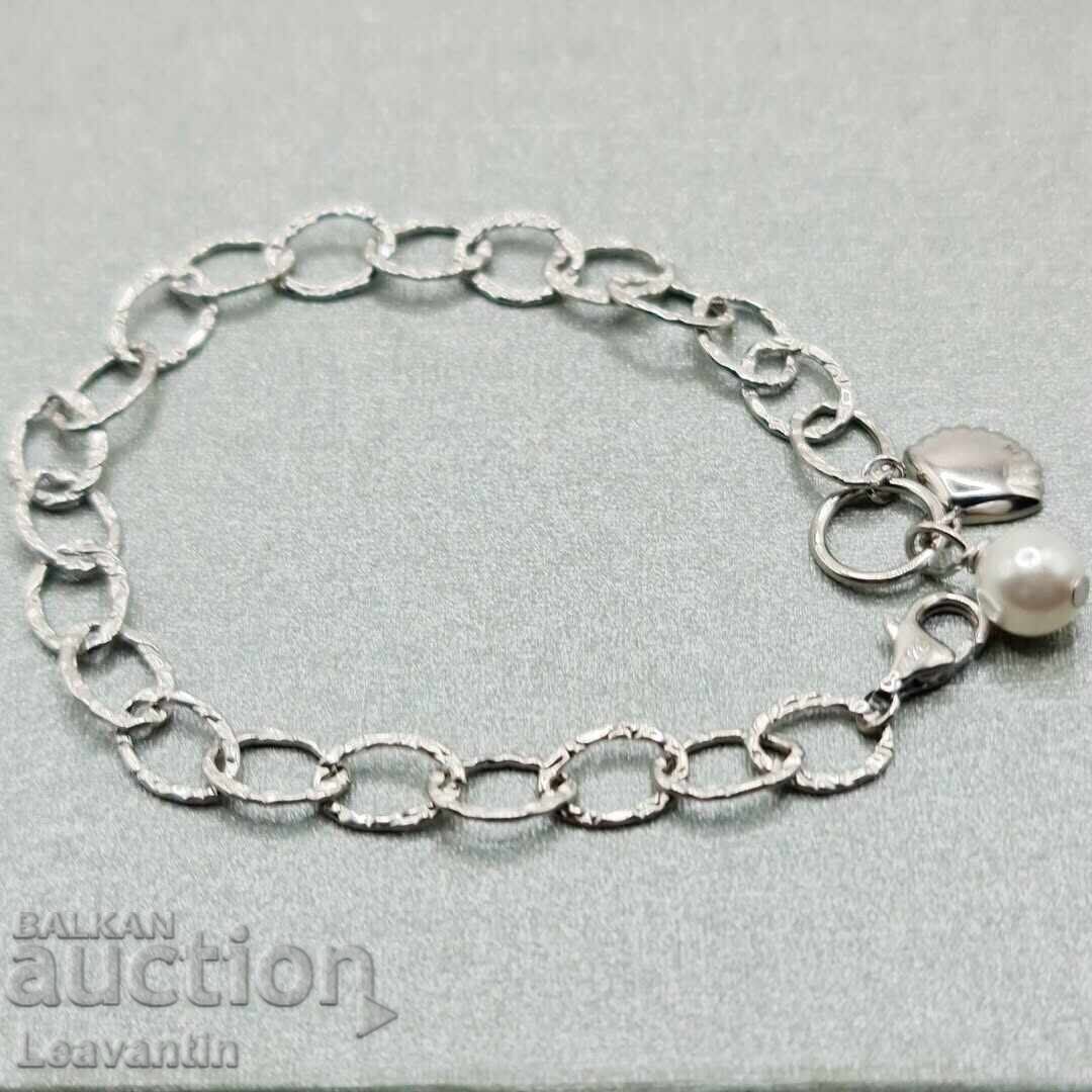 Аукцион Родирана Сребърна гривна 'Морска нежност' Аукцион Родирана Сребърна гривна 'Морска нежност'