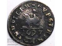 1 Heller 1697 Germany Government - Bernhard of Saxe-Meiningen