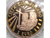 5 Euro 2019 Vatican mint Panama Cert. bimetal - rare!