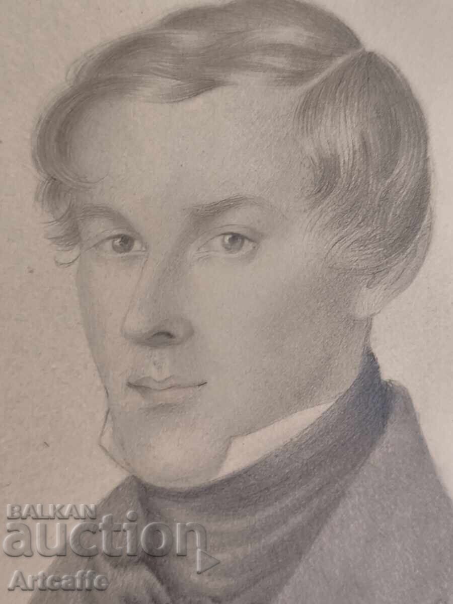 Παράδοση Καλλιτέχνης σε πορτρέτα Μπιντερμάιερ περίπου το 1838