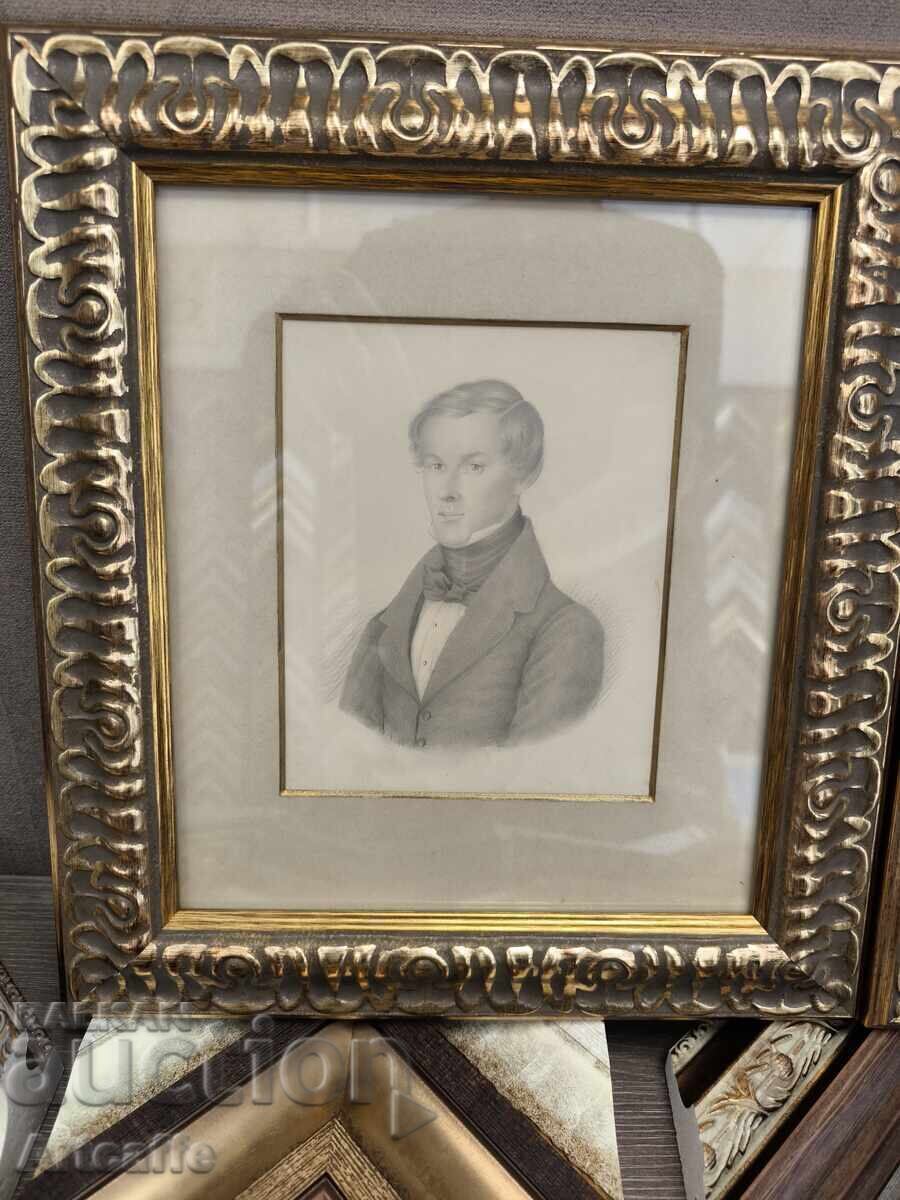 Καλλιτέχνης σε πορτρέτα Μπιντερμάιερ περίπου το 1838