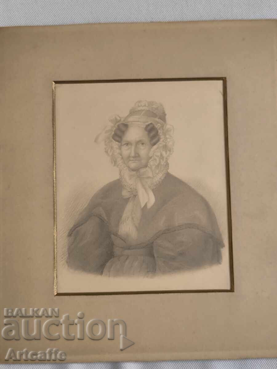 Художник на бидермайерски портрети около 1838 г-Жена с цена € 80.00 | 156.47 лв.