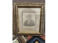 Художник на бидермайерски портрети около 1838 г-Жена