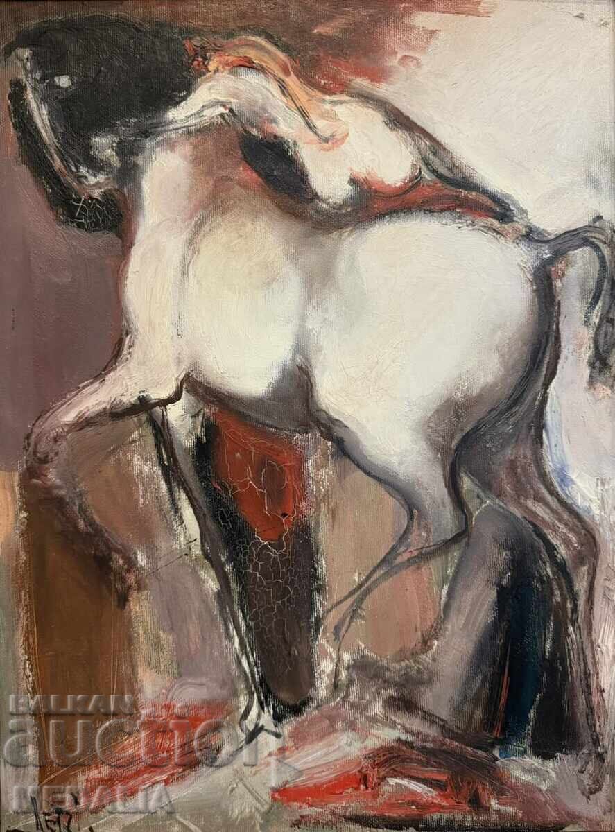 Петър Пиронков - “Белият кон” - маслени бои - подписана с цена € 750.00 | 1466.87 лв. Петър Пиронков - “Белият кон” - маслени бои - подписана с цена € 750.00 | 1466.87 лв.