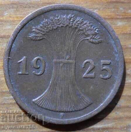 2 Pfennig 1925 - Germania (F) reichspfennig cu preț € 0.77 | 1.51 BGN