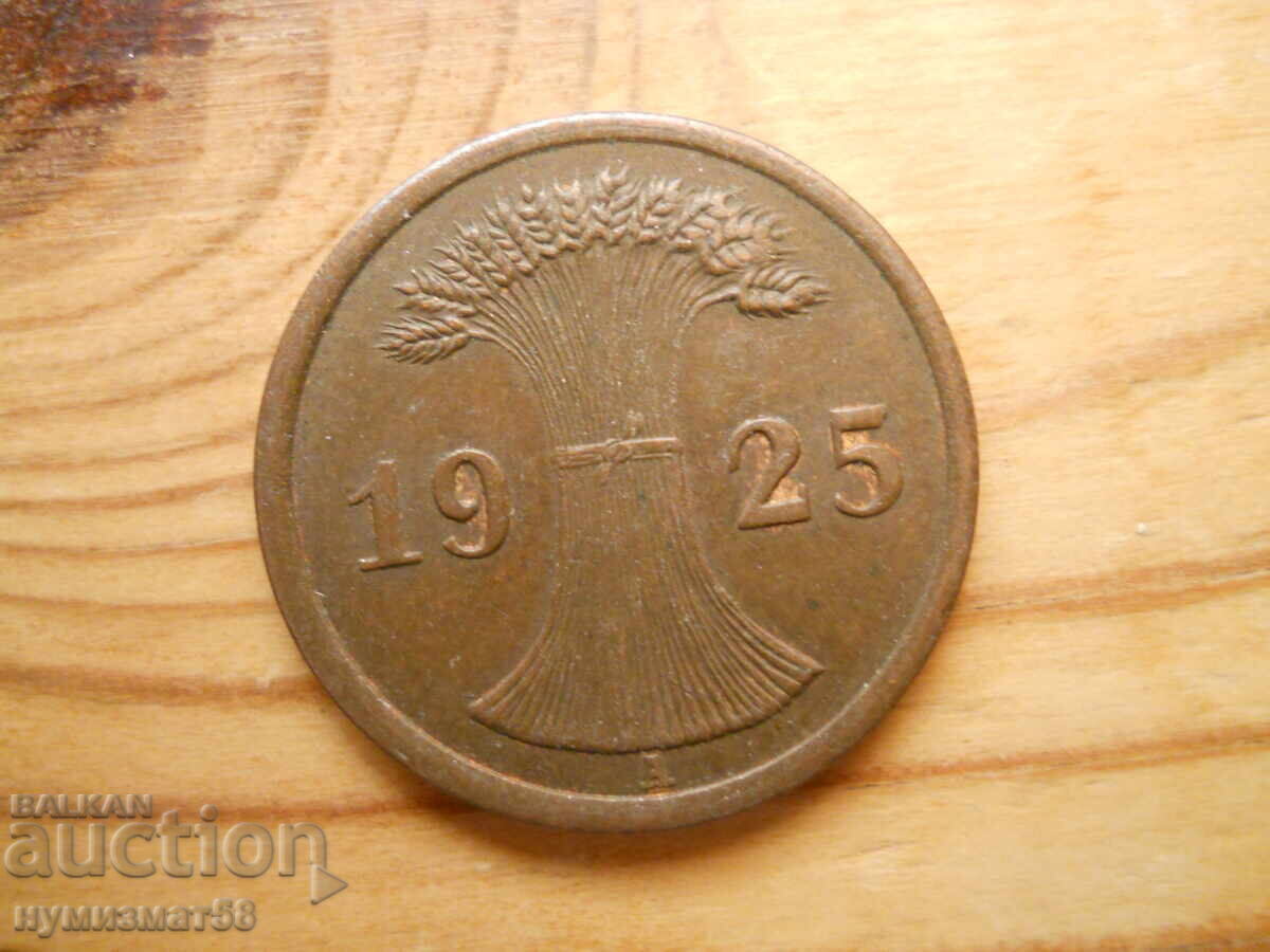 2 πφενίγκ 1925 g. - Γερμανία (Α) reichspfennig με τιμή € 0.77 | 1.51 BGN