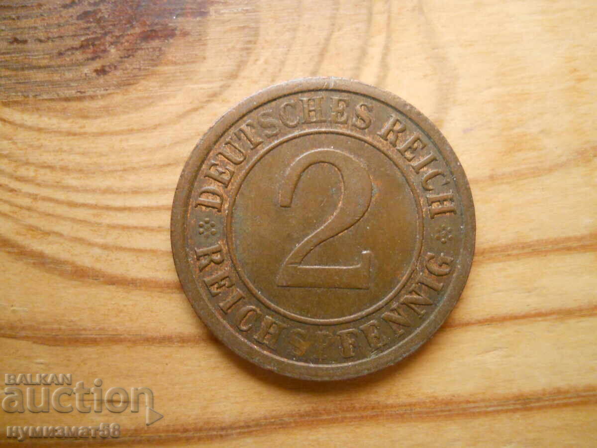 2 πφενίγκ 1925 g. - Γερμανία (Α) reichspfennig