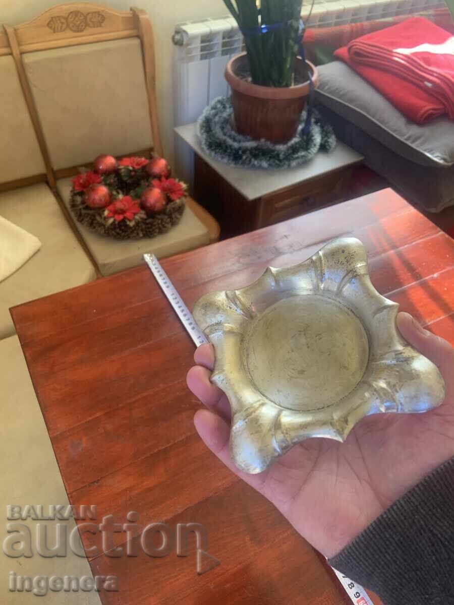 Auction Ashtray Metal Marked Silver Plated Antique Auction Ashtray Metal Marked Silver Plated Antique