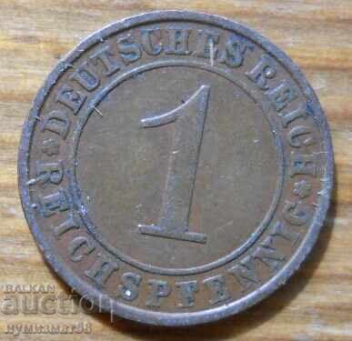 1 pfennig 1925 - Germania ( A ) reichspfennig