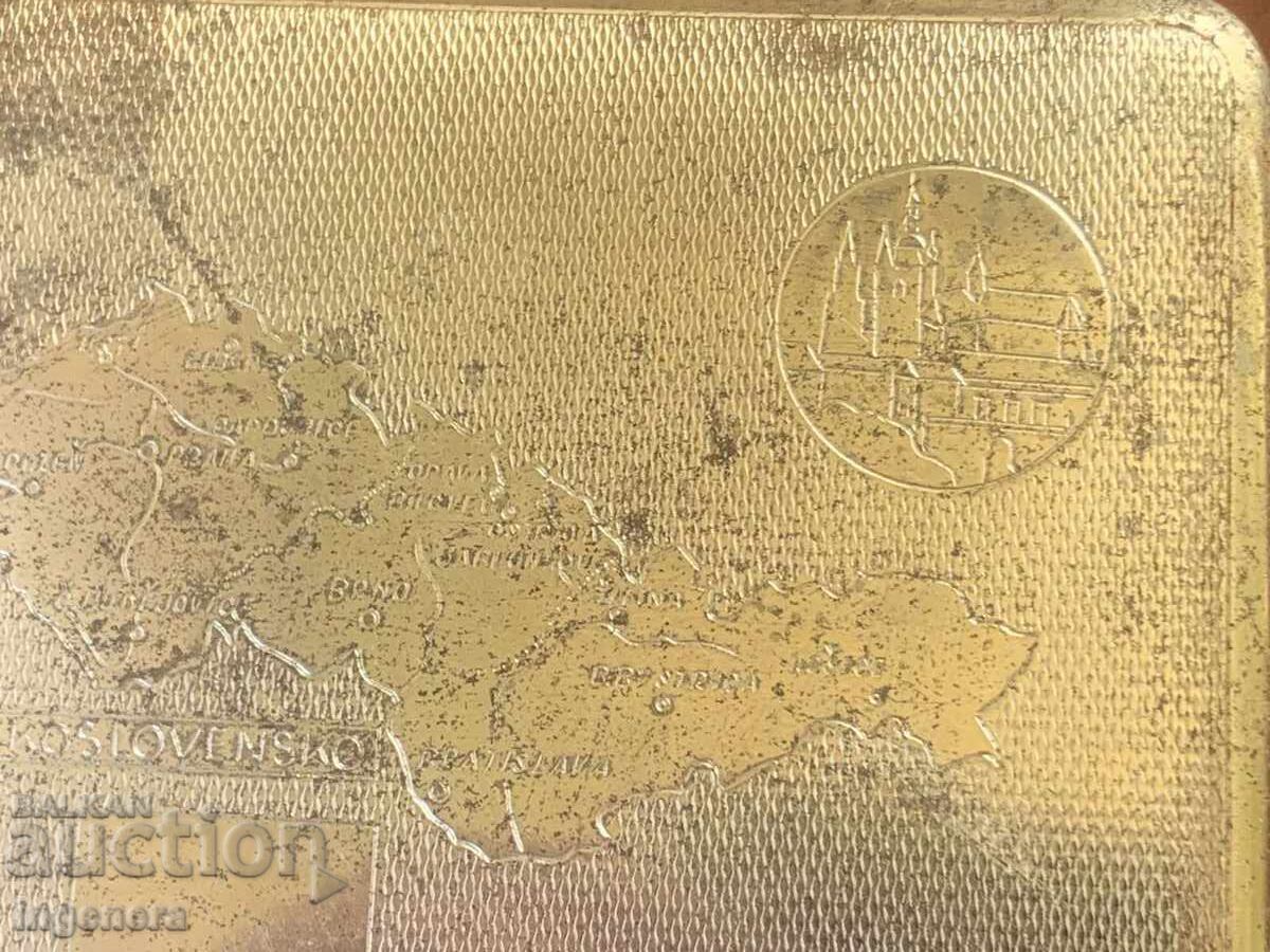 Auction  Tobacco Case from VSB 1940 Czechoslovakia WWII Metal Card Stamp