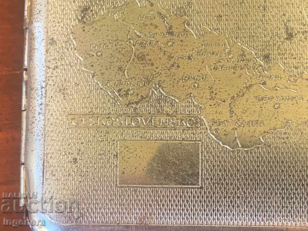 Delivery of Tobacco Case from VSB 1940 Czechoslovakia WWII Metal Card Stamp