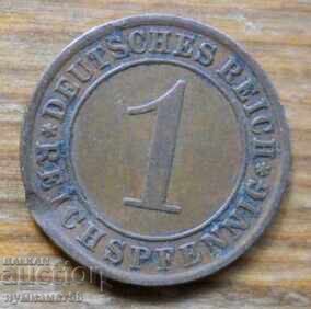 1 pfennig 1931 - Germania ( E ) - defect 1 pfennig 1931 - Germania ( E ) - defect