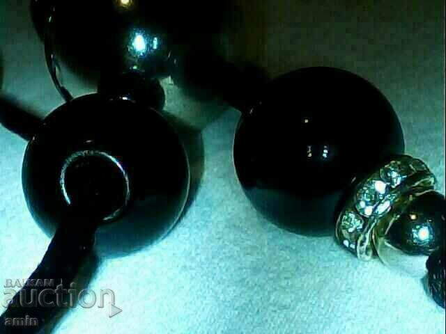 Аукцион красиво колие от естествени камени оникс и гривна