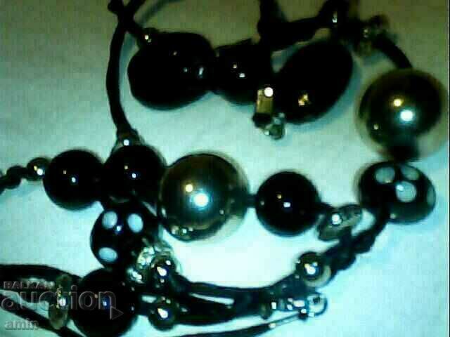 красиво колие от естествени камени оникс и гривна - 7