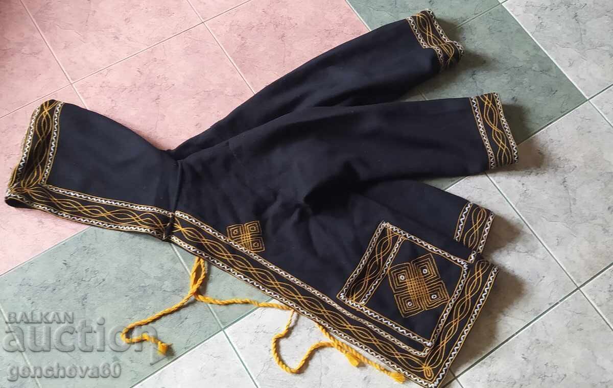 Anteriu vintage din lână cu glugă, broderie - 6