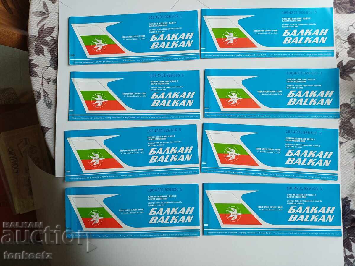 8 Pcs. Tickets Balkan 1984 8 Pcs. Tickets Balkan 1984