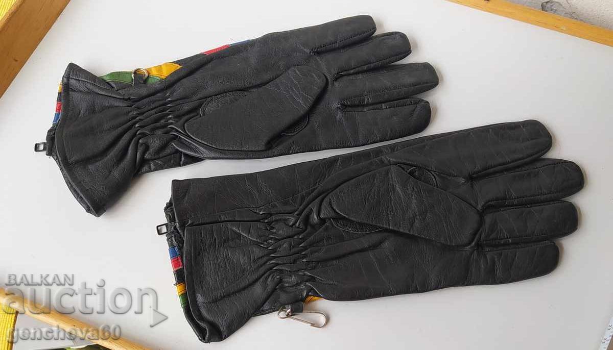 Мъжки скиорски нови ръкавици - естествена кожа - 6