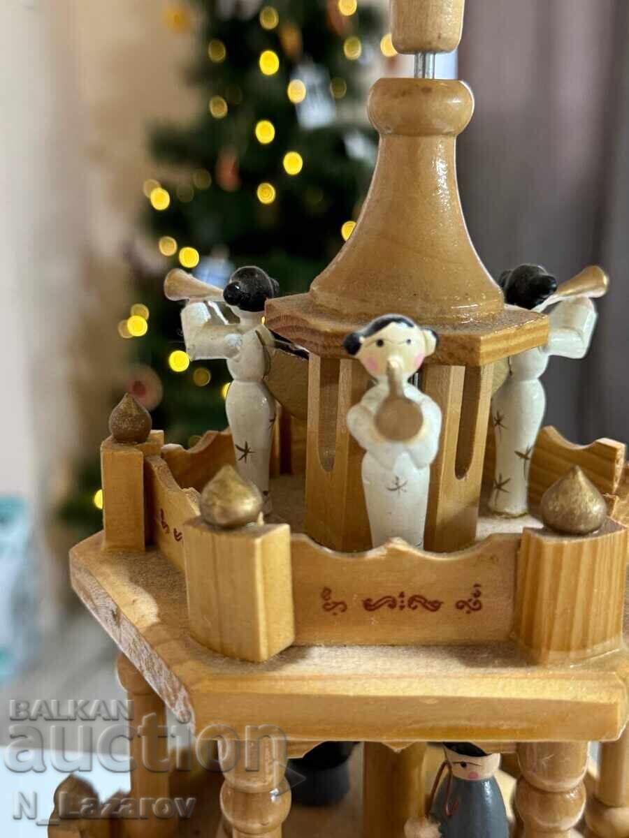 Παλιό αυτοκινούμενο ξύλινο γερμανικό παιχνίδι με κεριά - 6 Παλιό αυτοκινούμενο ξύλινο γερμανικό παιχνίδι με κεριά - 6