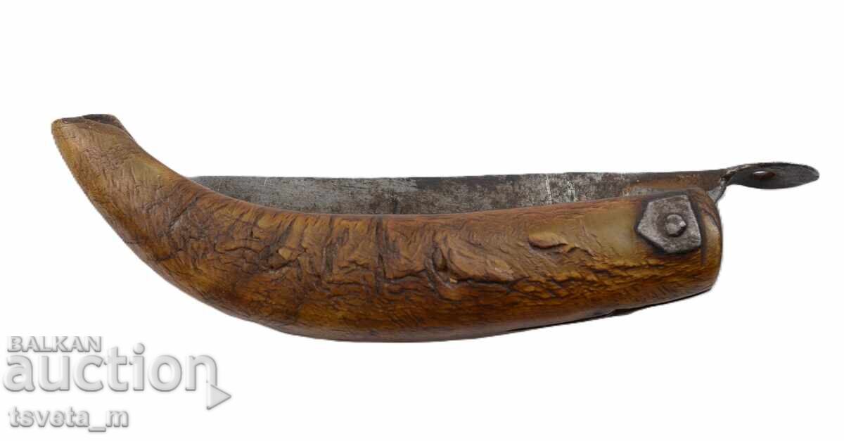 Livrarea Briceag de buzunar vechi cu mâner din corn - Regatul Bulgariei